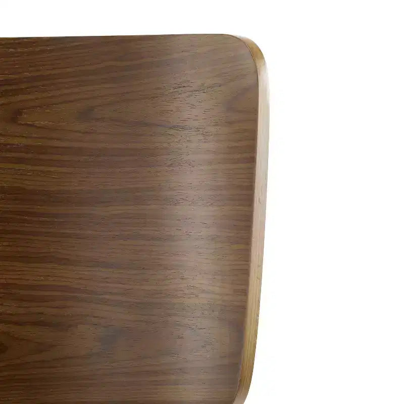 Set di 2 sgabelli da bar in legno, struttura in legno di gomma con schienale ergonomico curvo per isola cucina e home bar, Noce125