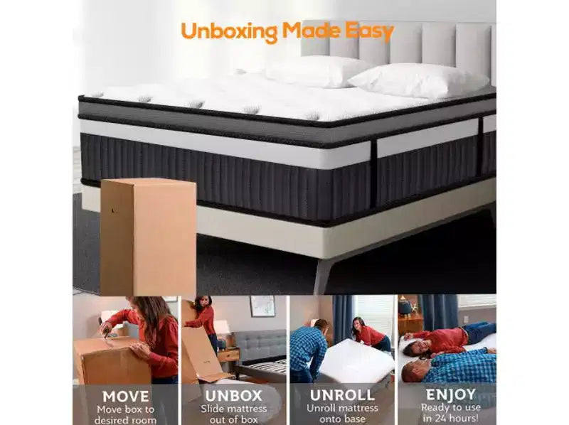 Materasso Queen in Offerta: Materasso in Memory Foam al Gel da 35,5 cm, Tecnologia di Raffreddamento, Sensazione Media, Sollievo dalla Pressione, Certificato CertiPUR-US, 7 Strati di Schiuma