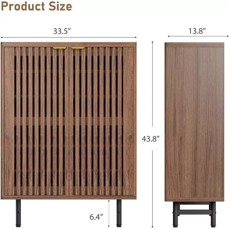 Scarpiera a 6 Ripiani con Ante, Scarpiera in Legno per 24 Paia di Scarpe, Mobile Moderno per Ingresso o Corridoio in Stile Rustico, Mobile Contenitore Nascosto