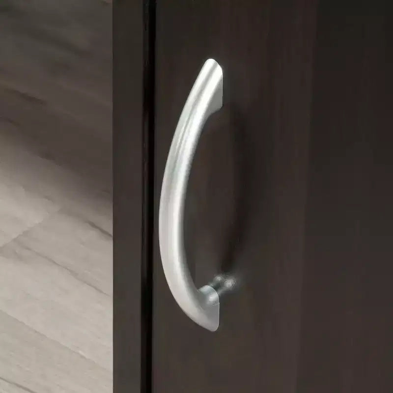 Scrivania Transizionale con Contenitore, Scrivania Moderna con Ripiano Regolabile e Mobiletto Nascosto, Scrittoio per Ufficio Domestico, Piccoli Spazi, Marrone Scuro