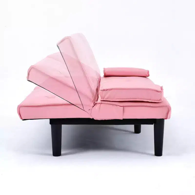Divano Letto Convertibile, Futon Moderno da 67 pollici con Portabicchieri, Divano Letto per Piccoli Spazi, Appartamenti e Uffici