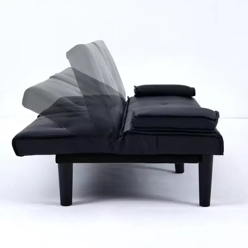 Divano Letto Convertibile, Futon Moderno da 67 pollici con Portabicchieri, Divano Letto per Piccoli Spazi, Appartamenti e Uffici