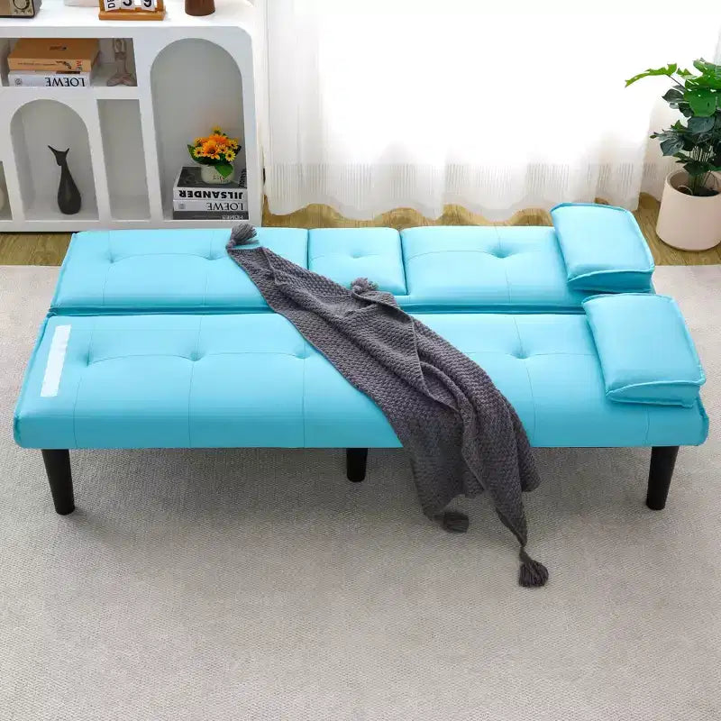 Divano Letto Convertibile, Futon Moderno da 67 pollici con Portabicchieri, Divano Letto per Piccoli Spazi, Appartamenti e Uffici