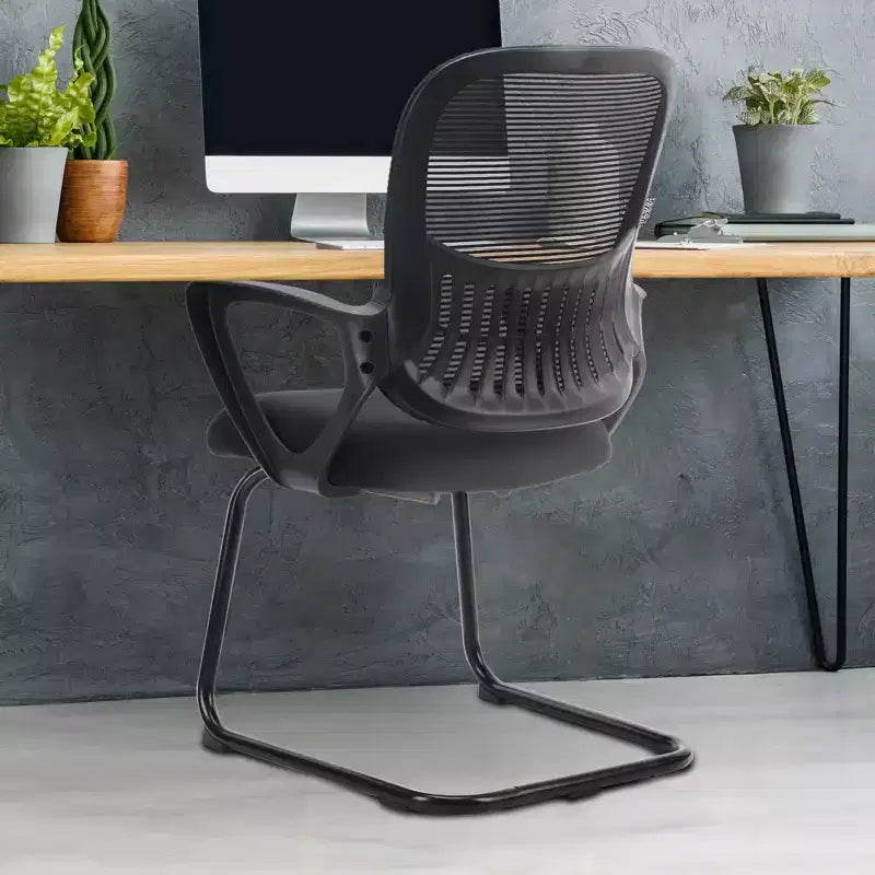 Sedia da ufficio ergonomica con sedile imbottito, sedia gaming con braccioli e supporto lombare, sedia per computer per sala lettura, nero