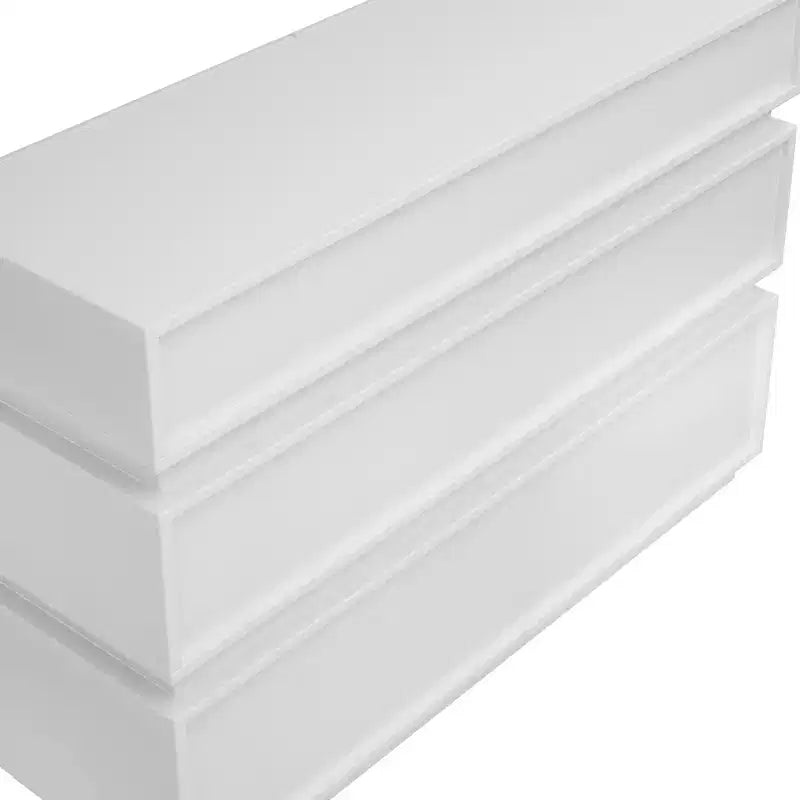 Comò a 6 cassetti da 43 pollici, senza maniglie, stile moderno, ampio spazio di archiviazione, adatto per camere da letto e soggiorni, bianco