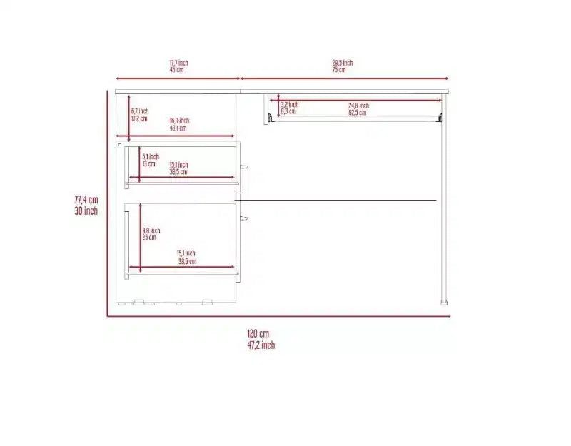 Scrivania angolare a L, Scrivania per computer con due cassetti e vano per CPU, Ripiano per tastiera, Ripiano aperto, Scrivania da scrittura per ufficio, camera da letto