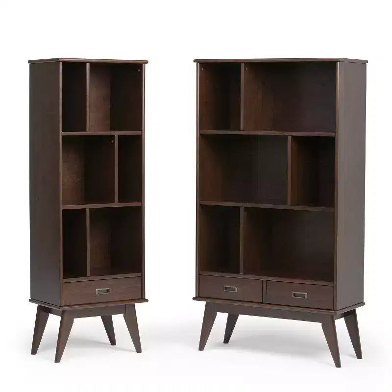 Libreria e mobile contenitore ampio Tierney in LEGNO MASSELLO da 64 x 35 pollici, in stile moderno di metà secolo