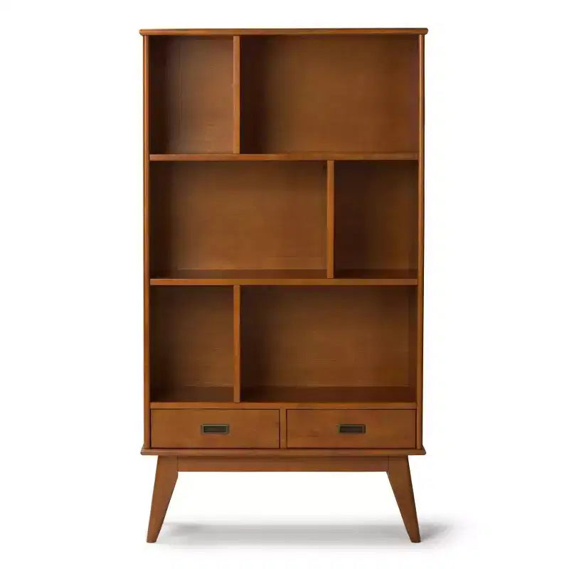 Libreria e mobile contenitore ampio Tierney in LEGNO MASSELLO da 64 x 35 pollici, in stile moderno di metà secolo