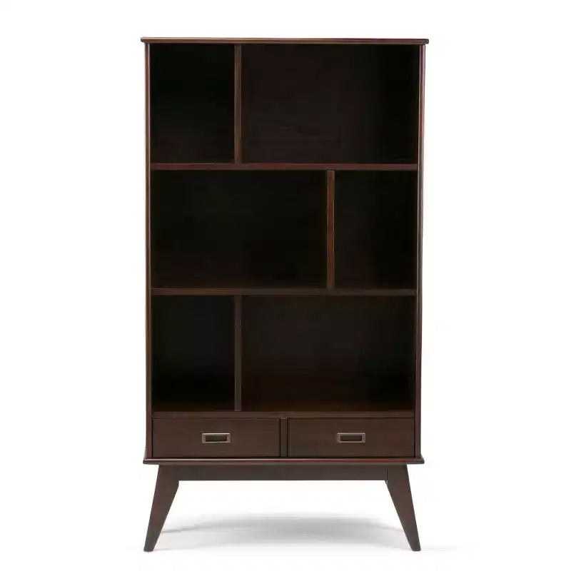 Libreria e mobile contenitore ampio Tierney in LEGNO MASSELLO da 64 x 35 pollici, in stile moderno di metà secolo