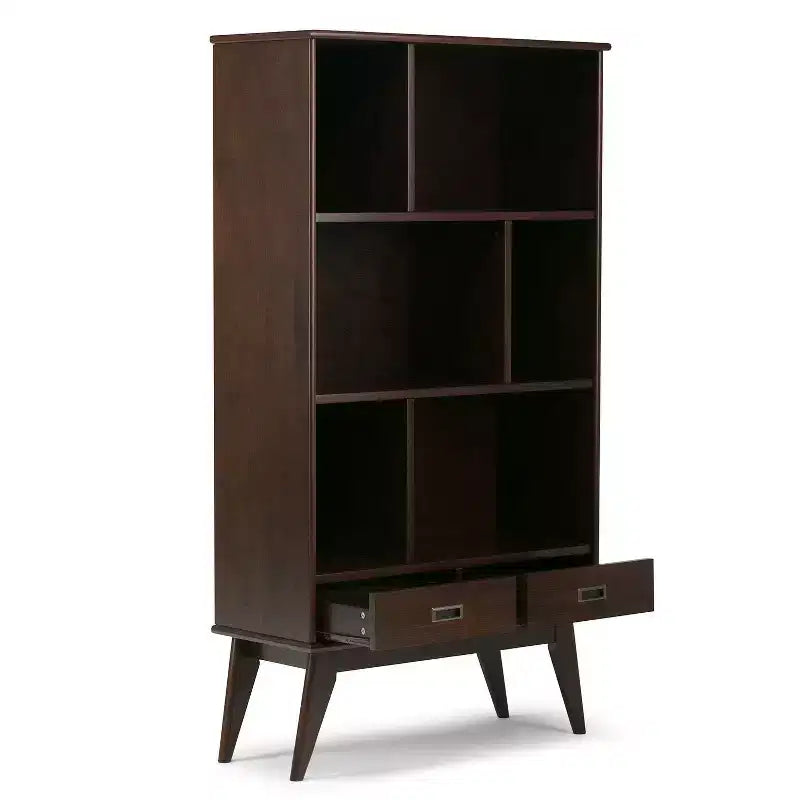 Libreria e mobile contenitore ampio Tierney in LEGNO MASSELLO da 64 x 35 pollici, in stile moderno di metà secolo