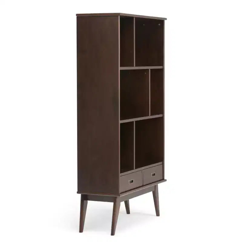Libreria e mobile contenitore ampio Tierney in LEGNO MASSELLO da 64 x 35 pollici, in stile moderno di metà secolo