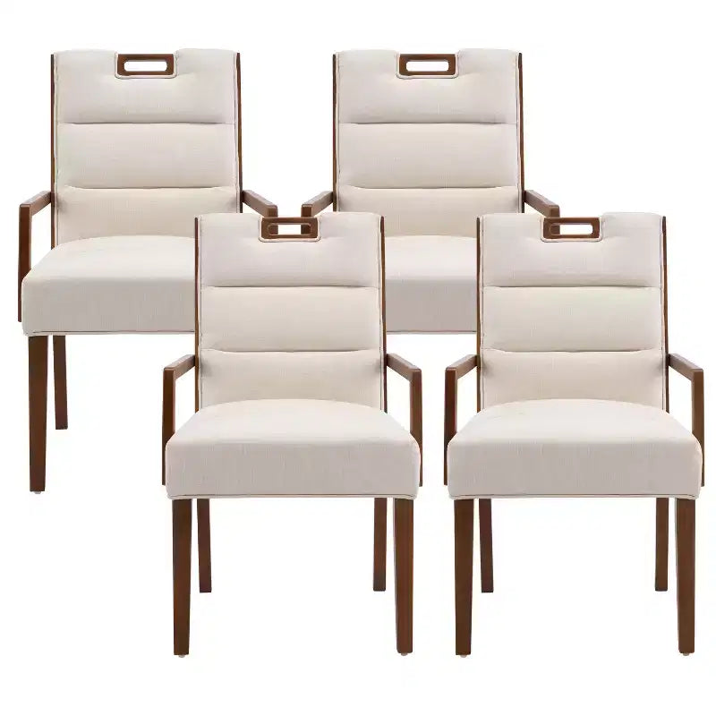 Christopher Knight Home Neva Sedie da pranzo imbottite in legno di gomma scandinavo (set da 4)