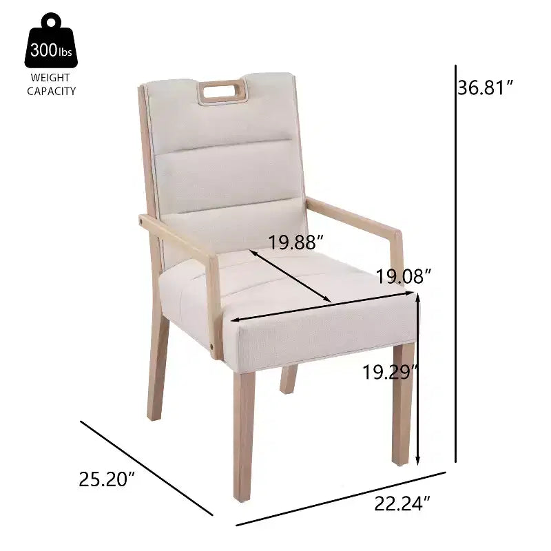 Christopher Knight Home Neva Sedie da pranzo imbottite in legno di gomma scandinavo (set da 4)
