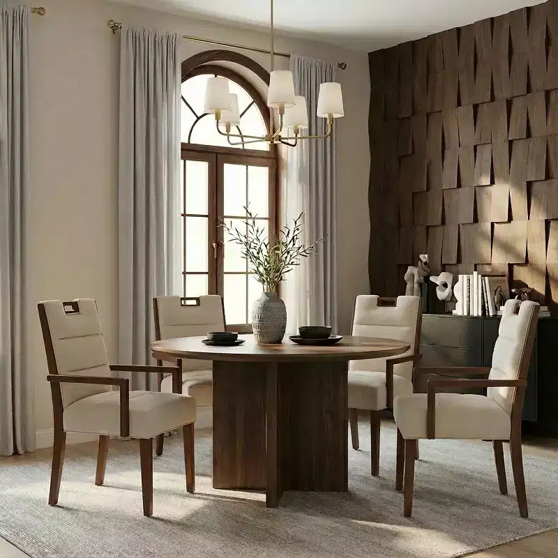 Christopher Knight Home Neva Sedie da pranzo imbottite in legno di gomma scandinavo (set da 4)
