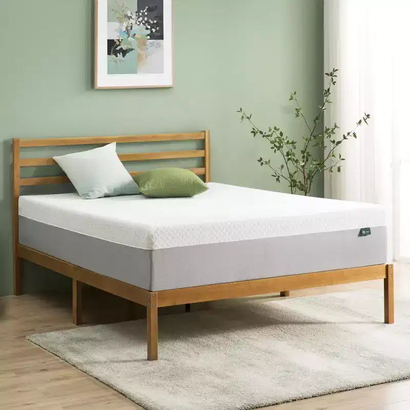Zinus Materasso in Memory Foam Essential al Tè Verde da 25 cm, Queen, Rigidità Media, Memory Foam Traspirante, Schiume e Tessuti Certificati Sicuri, Materasso Arrotolato