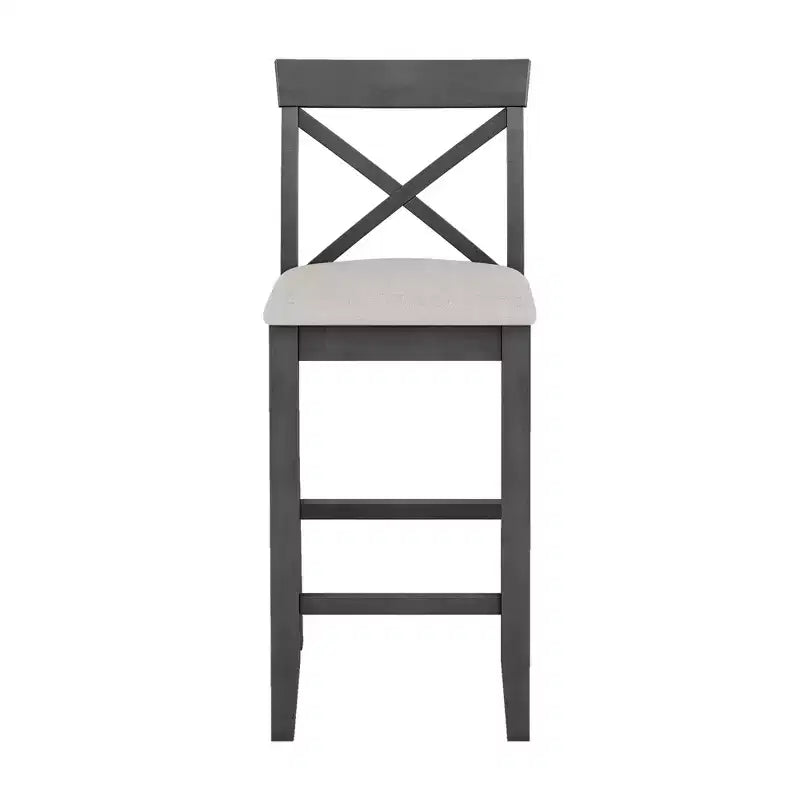 Set da 3 pezzi tavolo da pranzo ad altezza bancone in legno, set da colazione rettangolare in stile rustico con 2 sedie per piccoli spazi