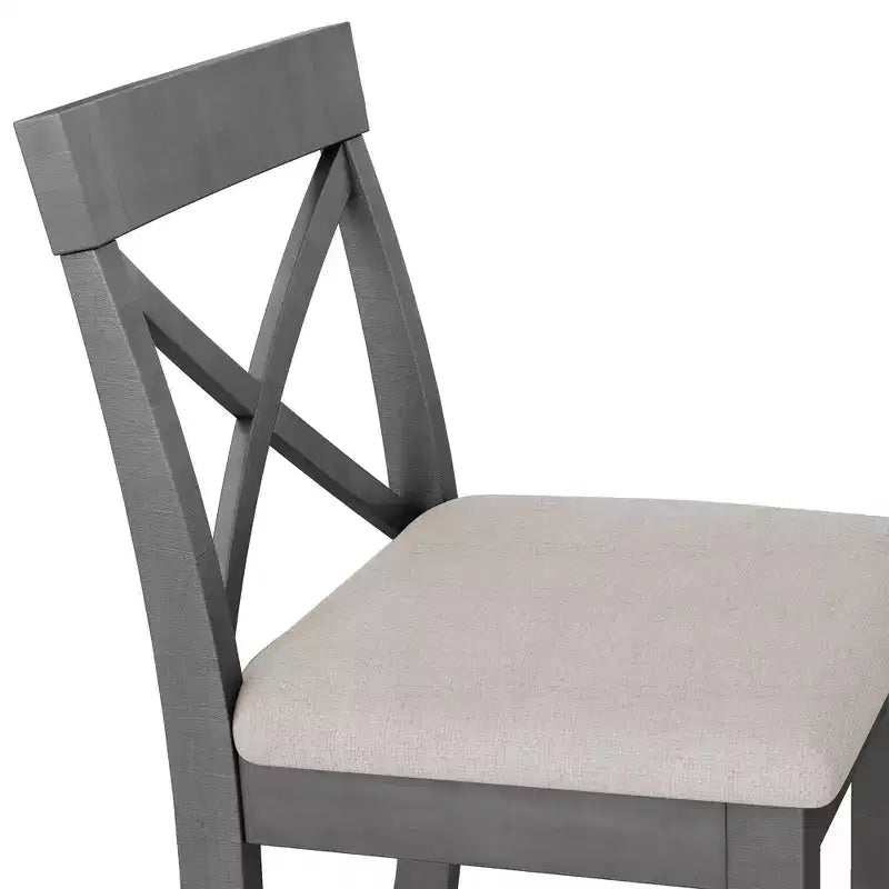 Set da 3 pezzi tavolo da pranzo ad altezza bancone in legno, set da colazione rettangolare in stile rustico con 2 sedie per piccoli spazi