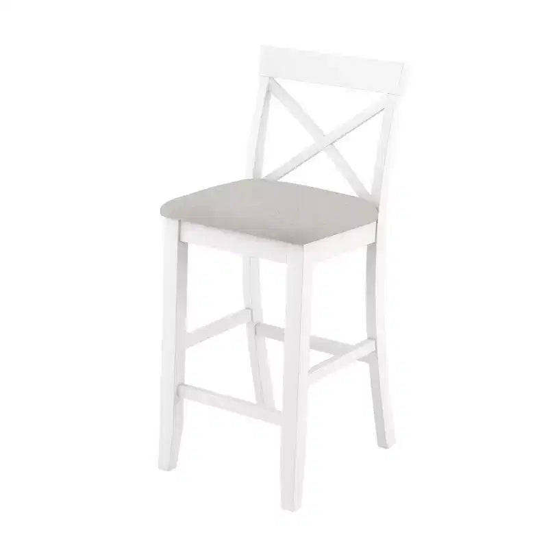 Set da 3 pezzi tavolo da pranzo ad altezza bancone in legno, set da colazione rettangolare in stile rustico con 2 sedie per piccoli spazi