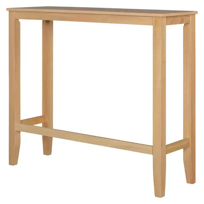 Set da 3 pezzi tavolo da pranzo ad altezza bancone in legno, set da colazione rettangolare in stile rustico con 2 sedie per piccoli spazi