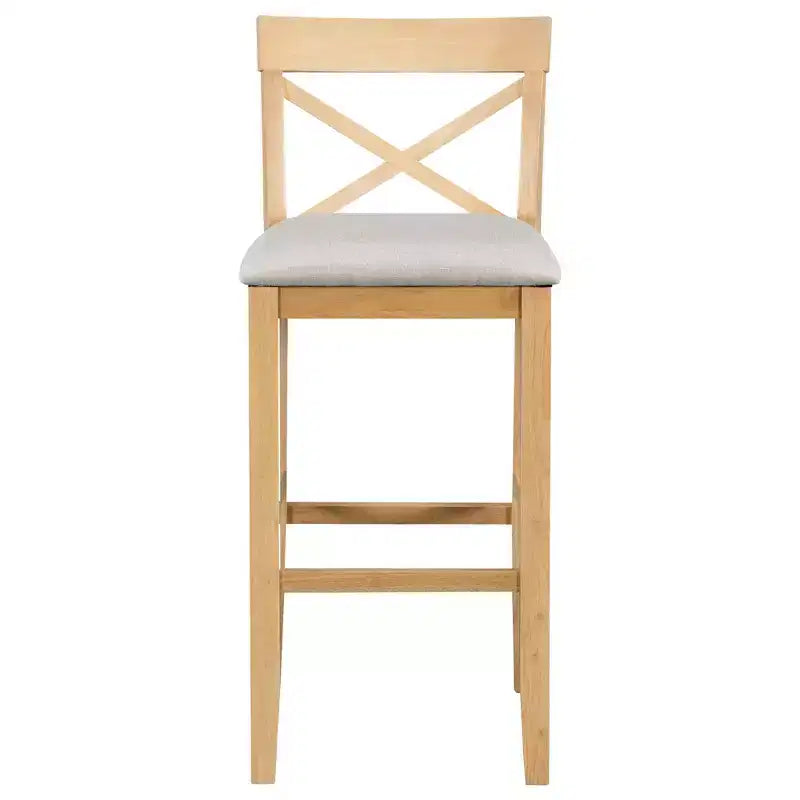 Set da 3 pezzi tavolo da pranzo ad altezza bancone in legno, set da colazione rettangolare in stile rustico con 2 sedie per piccoli spazi